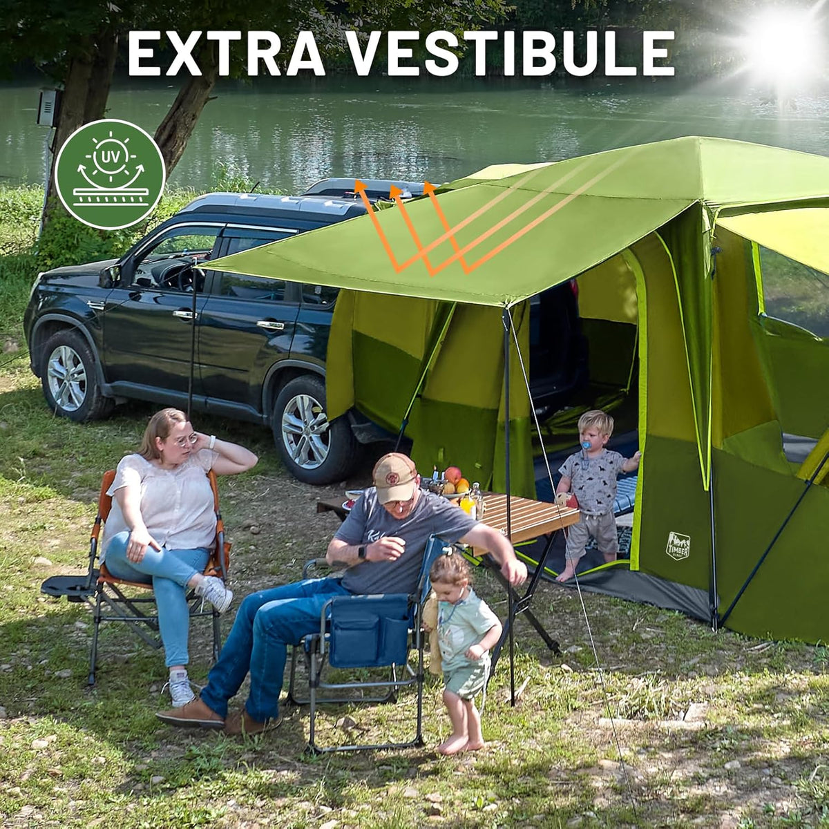 TIMBER RIDGE SUV Tent, 5-9 Person, 13' W x 10' L x 7.1' H