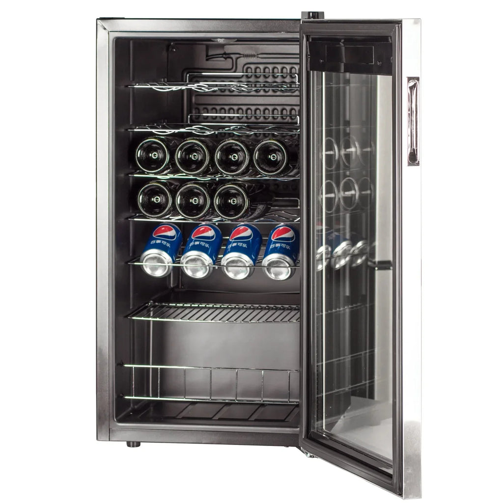 Smad Compressor Wine Cooler 3.1 Cu ft 28 Bottles Stainless Steel Door 110V - JC-88E-2 / D-JC-88E/H