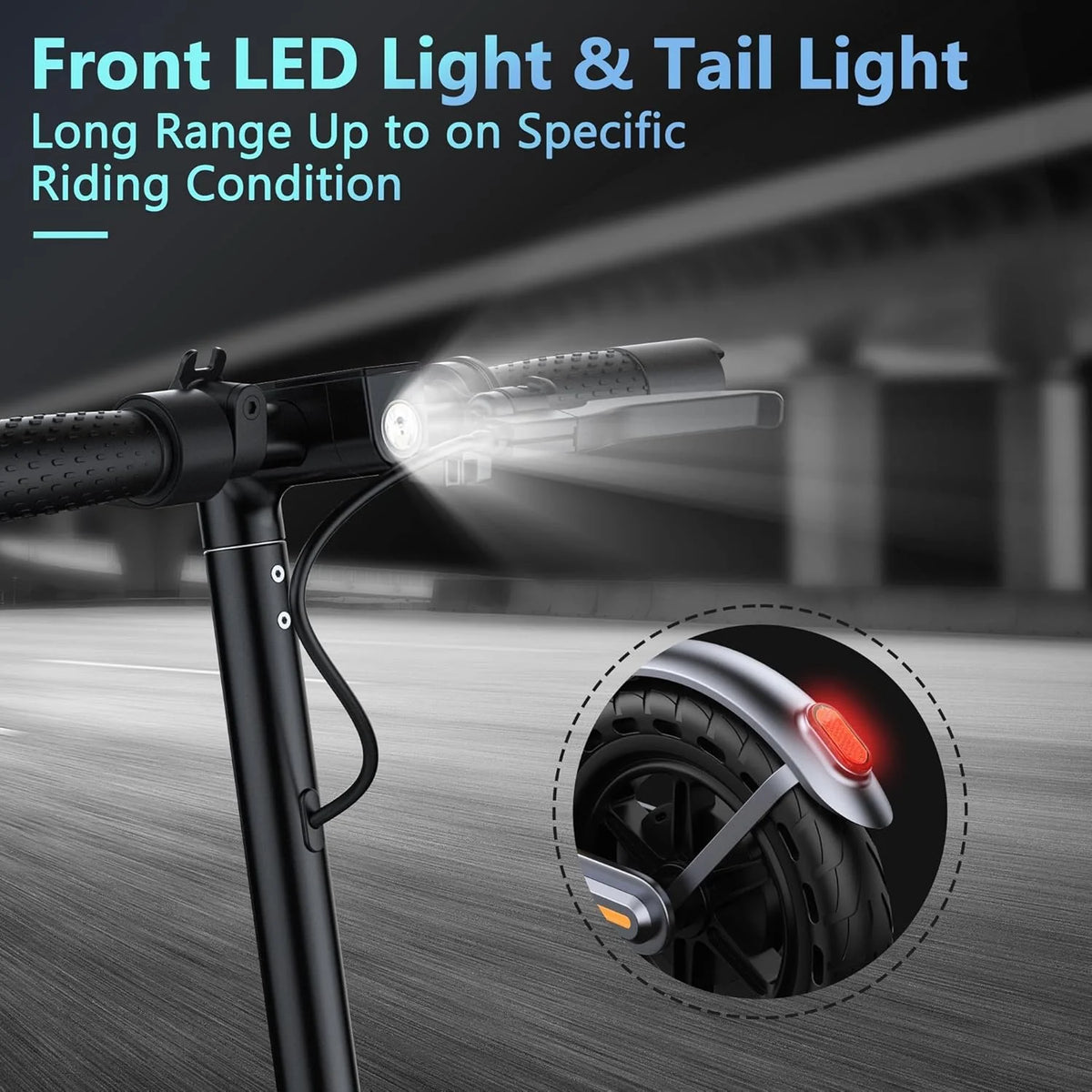 Electric Scooter With Solid Tires And Dual Braking - 350W/500W