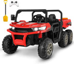 24V 6-Wheel UTV Ride-On With Dump Bed And 4WD Power