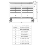 9-Drawer Gloss Black Deep Tool Chest Mobile Workbench, 46 in. W x 24 in. D