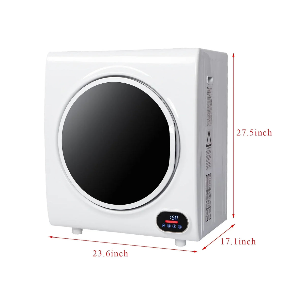 ZOKOP Compact Portable Clothes Dryer, 2.6CUFT, 110V, 4KG Capacity, White - GYJ40-88C1-E