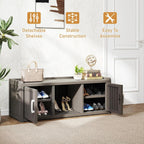 KAMABOKO Outdoor Shoe Storage Cabinet, Black, 2 Doors