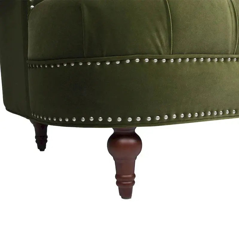 Jennifer Taylor Home La Rosa Chesterfield Sofa, 84-inch Velvet Tufted Upholstery - La Rosa 84 Mid