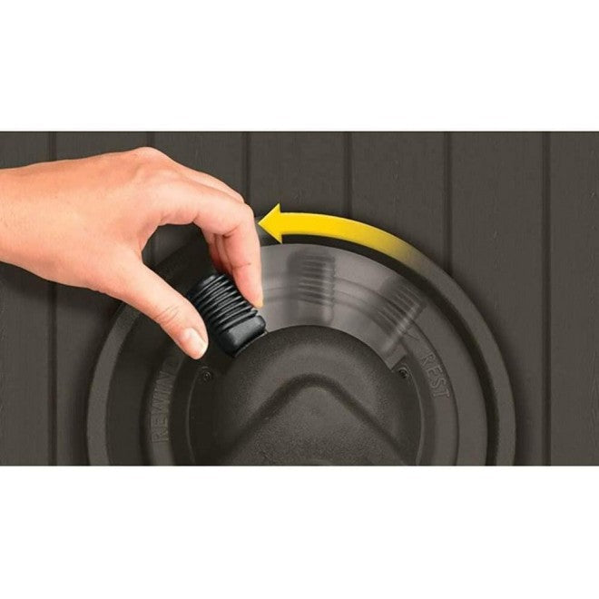 Water-Powered Auto-Rewind Garden Hose Reel, Java, 125-Foot, 2-Pack