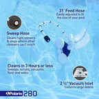 Polaris Vac-Sweep 280 Pressure-Side In-Ground Pool Cleaner - 31ft Hose, All Purpose Debris Bag