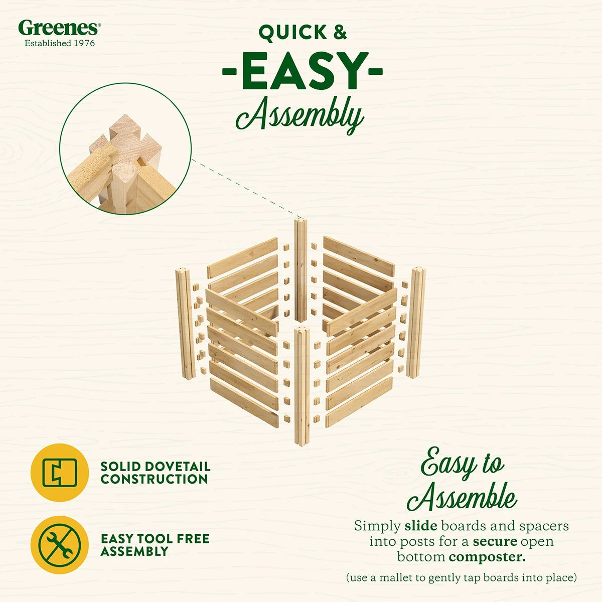 Greenes Fence Cedar Wood Composter 24 in x 24 in x 31 in, 77.3 Gal.