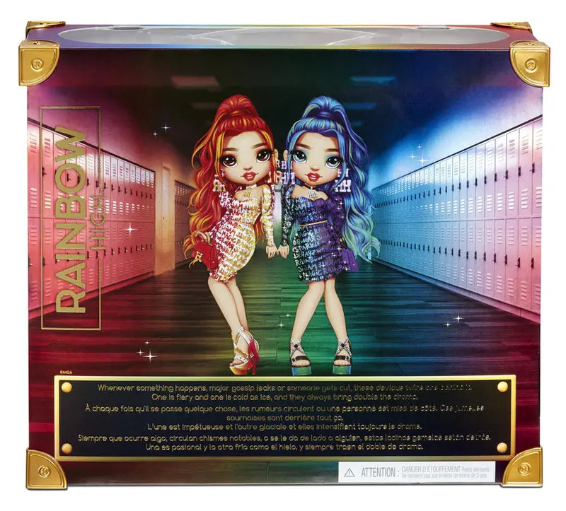 Rainbow High Twin Fashion Dolls, Laurel & Holly De'Vious, 2-Pack - Special Edition