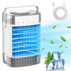 Homester Portable Evaporative Air Cooler Fan, 1000ml Tank, 3 Speeds, White