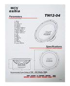 MTX Terminator TN12-04 12" 400 Watt Car Audio Subwoofer With Rockville RBS12 Vented Enclosure