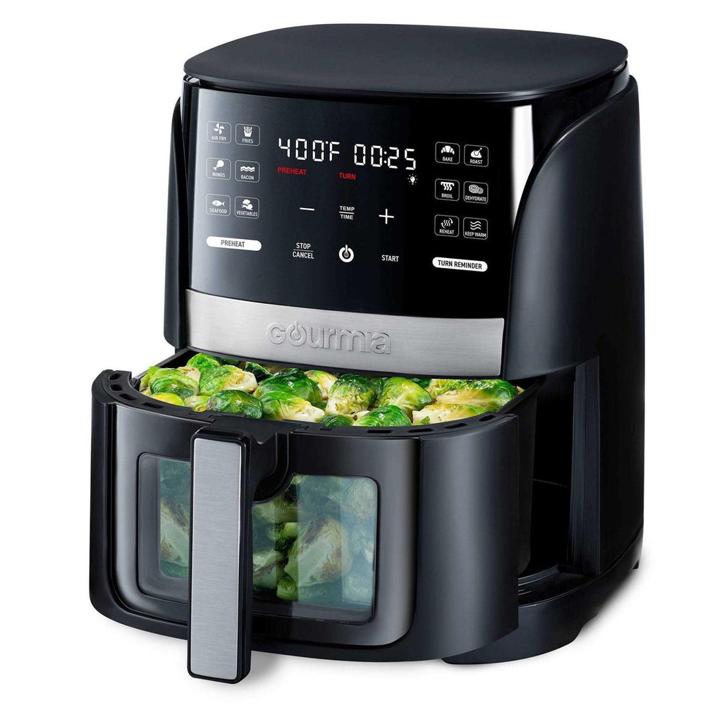 Gourmia 6-Qt Digital Window Air Fryer With 12 Presets And Guided Cooking