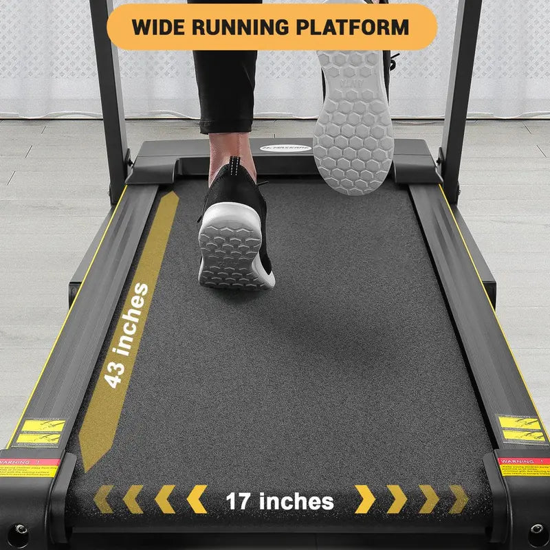 MARNUR Folding Treadmill With 2.5 HP Motor, 12% Auto Incline, 220 Lb Capacity, 0.5-8.5 MPH