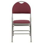 Flash Furniture HERCULES Series Triple-Braced Burgundy Fabric Metal Folding Chair