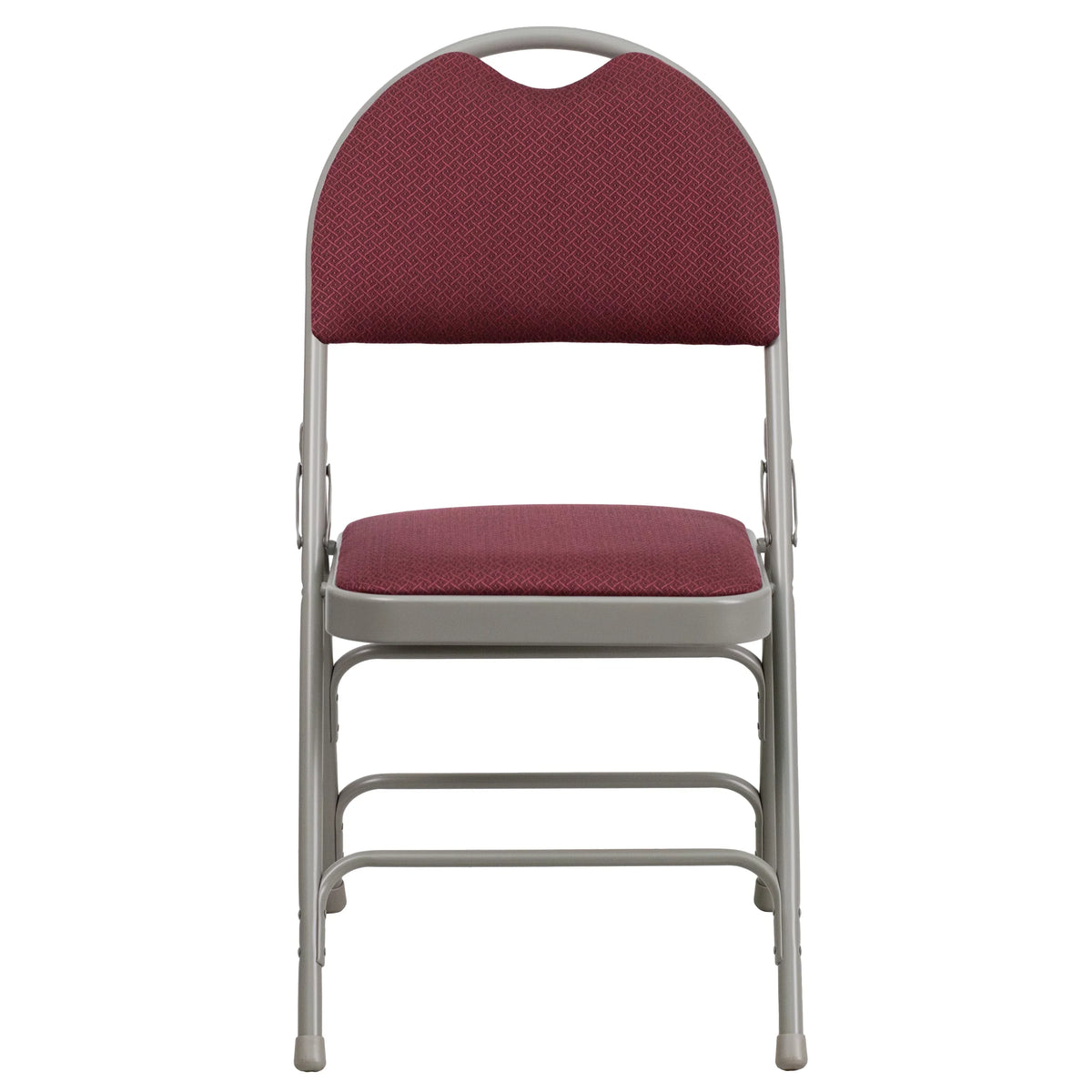 Flash Furniture HERCULES Series Triple-Braced Burgundy Fabric Metal Folding Chair