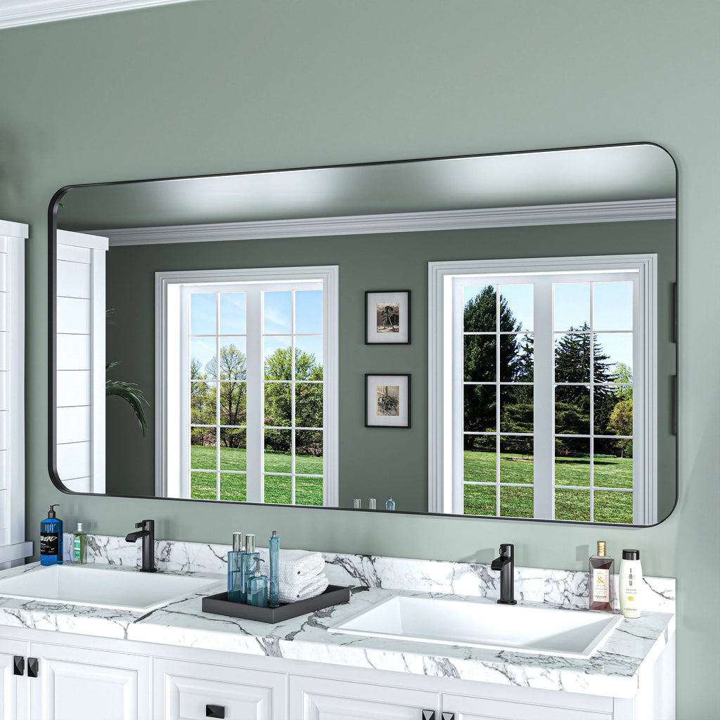 Aluminum Alloy Rounded Corner Wall Vanity Mirror
