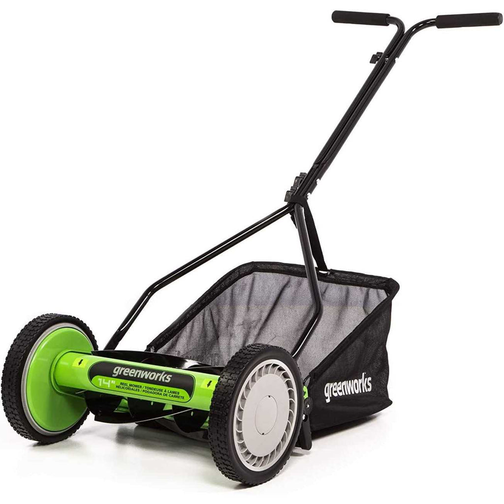 Greenworks 14-Inch 5-Blade Push Reel Lawn Mower - RM1400