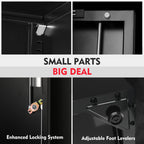 WORKPRO Metal Storage Cabinet With Locking Doors, Adjustable Shelves, Black, 71 Inches Tall - 31-1/2 x 15-3/4 Inch