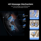 Osaki Full Body Massage Chair With 360 Rotating Footrest, Brown - 4D Achilles