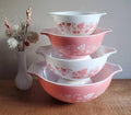 Pyrex Pink Gooseberry Cinderella Mixing Bowl Set