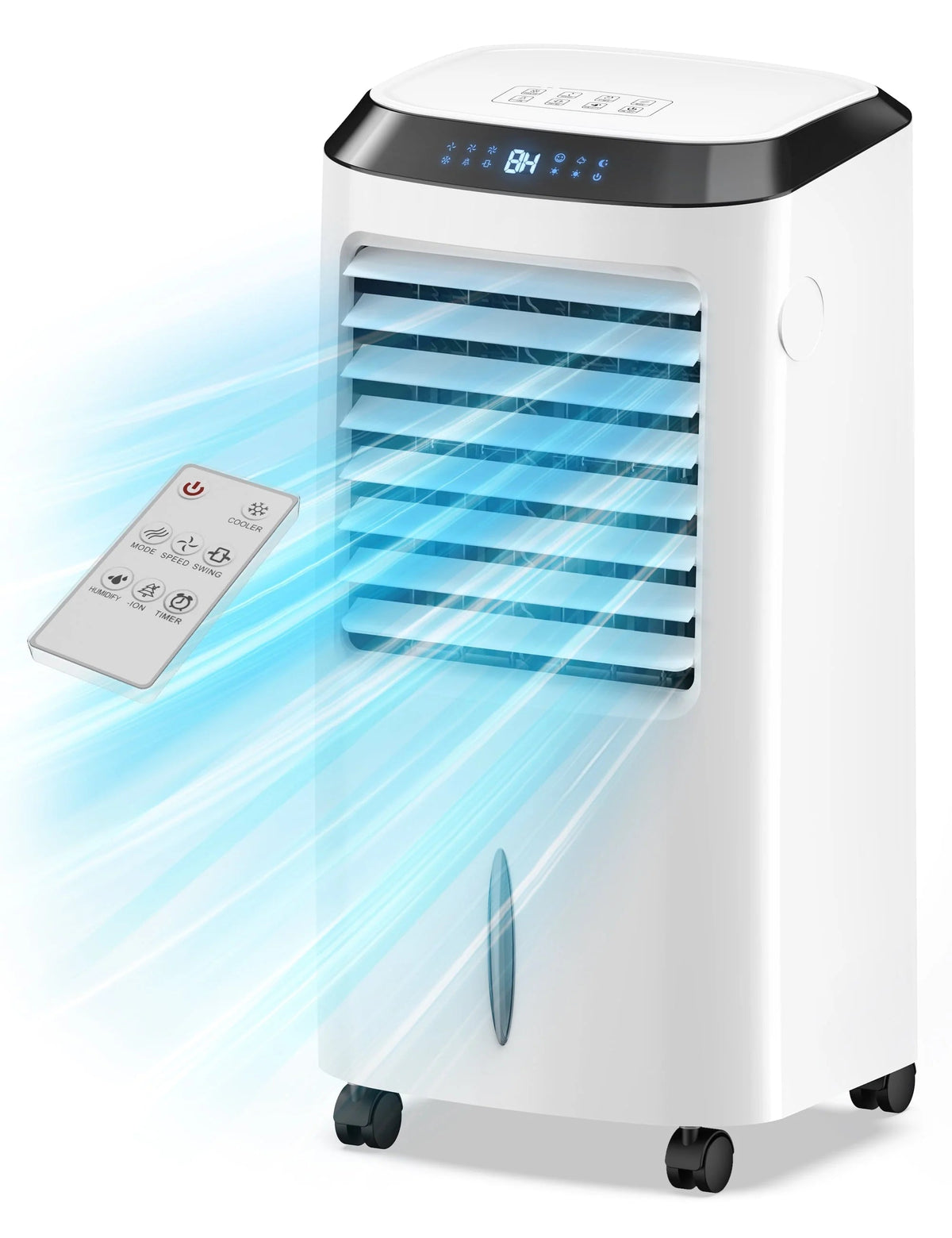 PARIS RH NE 4-in-1 Portable Evaporative Air Cooler, 2.6Gal, Remote Control