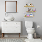 Floating Engineered Wood Wall Shelves, Set Of 3, 23.75 in x 9.25 in