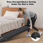 Bigzzia 2-in-1 Under Desk Treadmill, 2.5HP, 6.25MPH, 265 Lb
