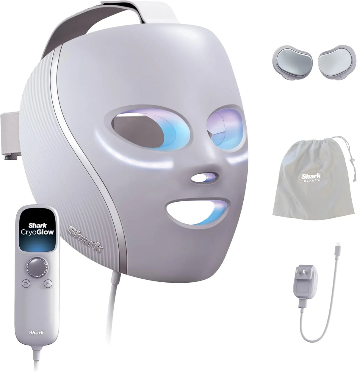 Shark LED Face Mask With Under-Eye Cooling - CryoGlow