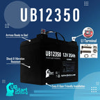 UpStart Battery Sealed Lead Acid Replacement Battery for Imc Heartway Escape H - UB12350, 12V 35Ah 35000mAh L1 Terminal, 5 Pack