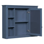 36'' Bathroom Vanity Set With Ceramic Sink Top, Mirror Cabinet, 2 Doors And 2 Drawers - Gray