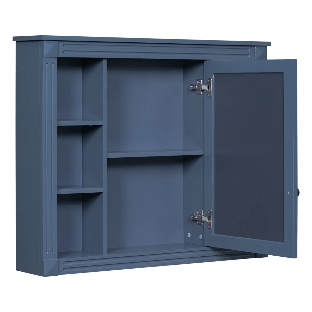 36'' Bathroom Vanity Set With Ceramic Sink Top, Mirror Cabinet, 2 Doors And 2 Drawers - Gray
