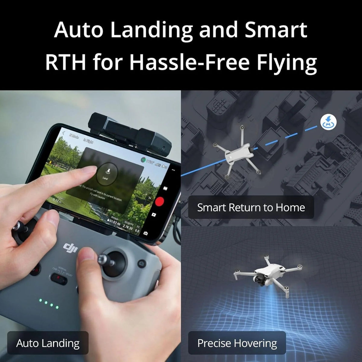 dji Camera Drone, 4K, 38-Min Flight Time, 10 km Video Transmission - Mini 3