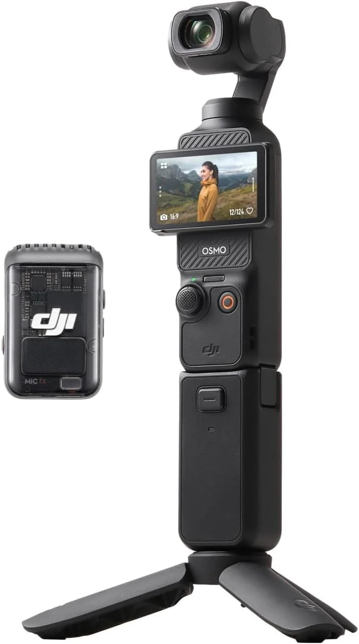 DJI Osmo Pocket 3 Vlogging Camera With Mic 2 1 TX + 1 RX, 1 Inch CMOS, 4K/240 fps, 3 Axis Stabilization - 6937224165571