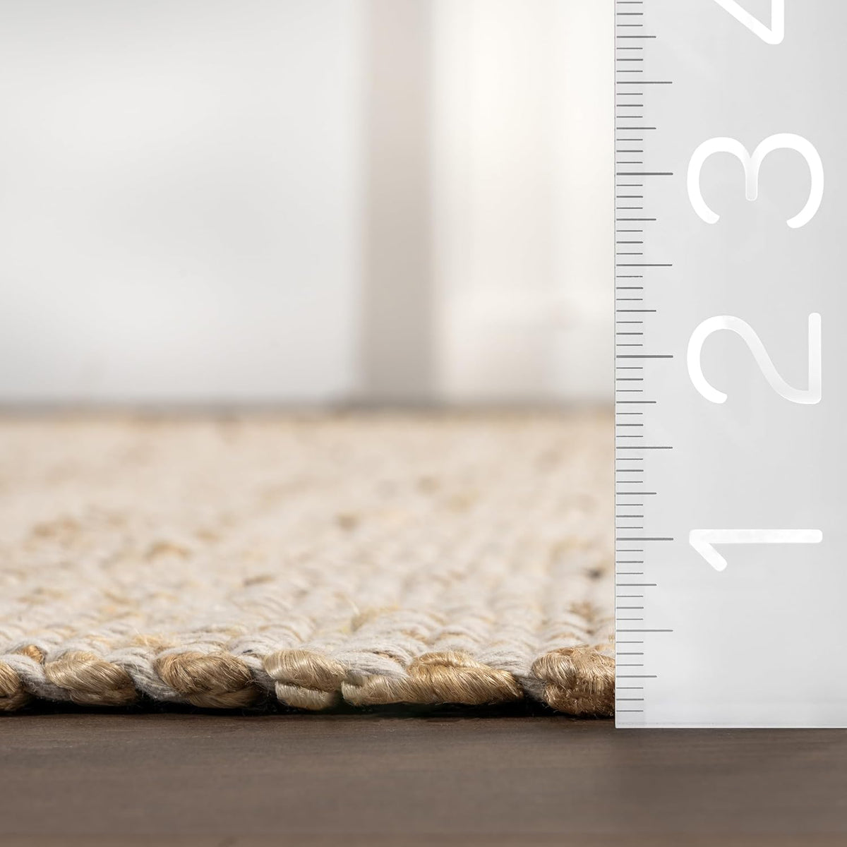 nuLOOM Elfriede Hand Woven Area Rug, 9x12, Natural, Jute And Cotton