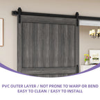 Uforic Sliding Barn Door With Hardware Kit, 48 x 84 in, Gray