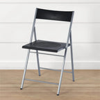 Homylin Commercial Folding Chairs, Pack Of 6, Black, 16.5in D x 18.7in W x 30.5in H