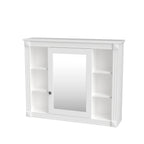 36'' Bathroom Vanity Set With Ceramic Sink Top, Mirror Cabinet, 2 Doors And 2 Drawers - Gray