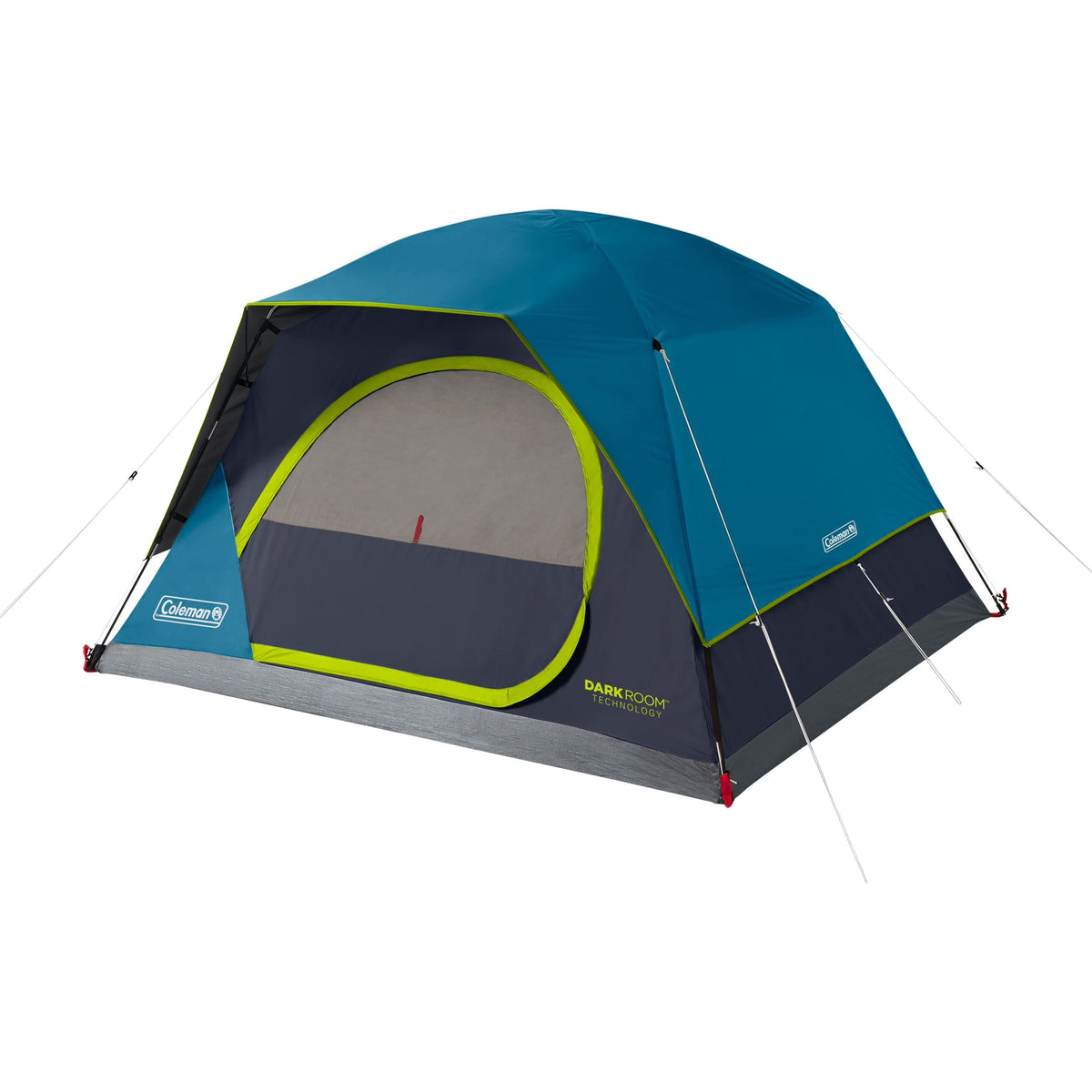 Coleman 4 Person Dark Room Skydome Camping Tent, Blue
