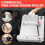 Commercial Pizza Dough Roller Sheeter, 370W, Stainless Steel, Max 16