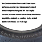 Continental ContiSportAttack 2 Sport Motorcycle Tires 120/70ZR17 Front & 180/55ZR17 Rear