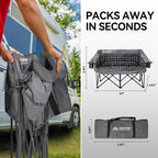 Double-Person Padded Folding Camping Loveseat Chair, 21in D x 30in W x 36in H, 800 LB Capacity