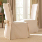 Sure Fit Cotton Duck Dining Chair Slipcover, Natural, 24 in L x 24 in W x 42 in H - SF15395
