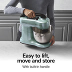 Hamilton Beach 4 Quart 7-Speed Tilt-Head Stand Mixer With Dough Hook, Whisk And Flat Beater - Black