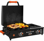 17 Inch Tabletop Griddle, 2 Burner, Black