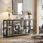 3-Tier Console Sofa Table With Storage, 70.9 Inch