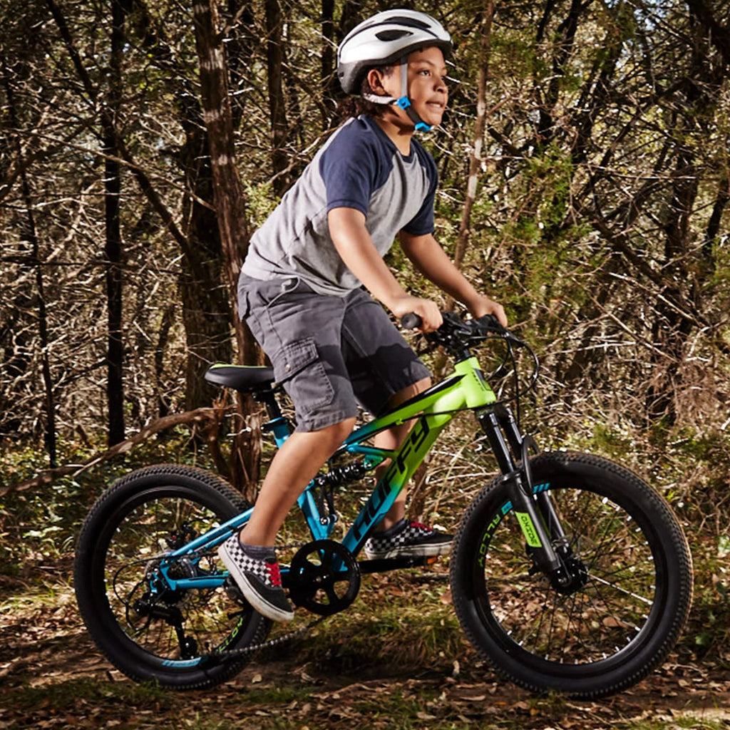 Huffy 20-inch Oxide Boys Mountain Bike, Lime / Blue