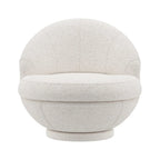 Hillsdale Boulder Upholstered Swivel Storage Chair, Ash White