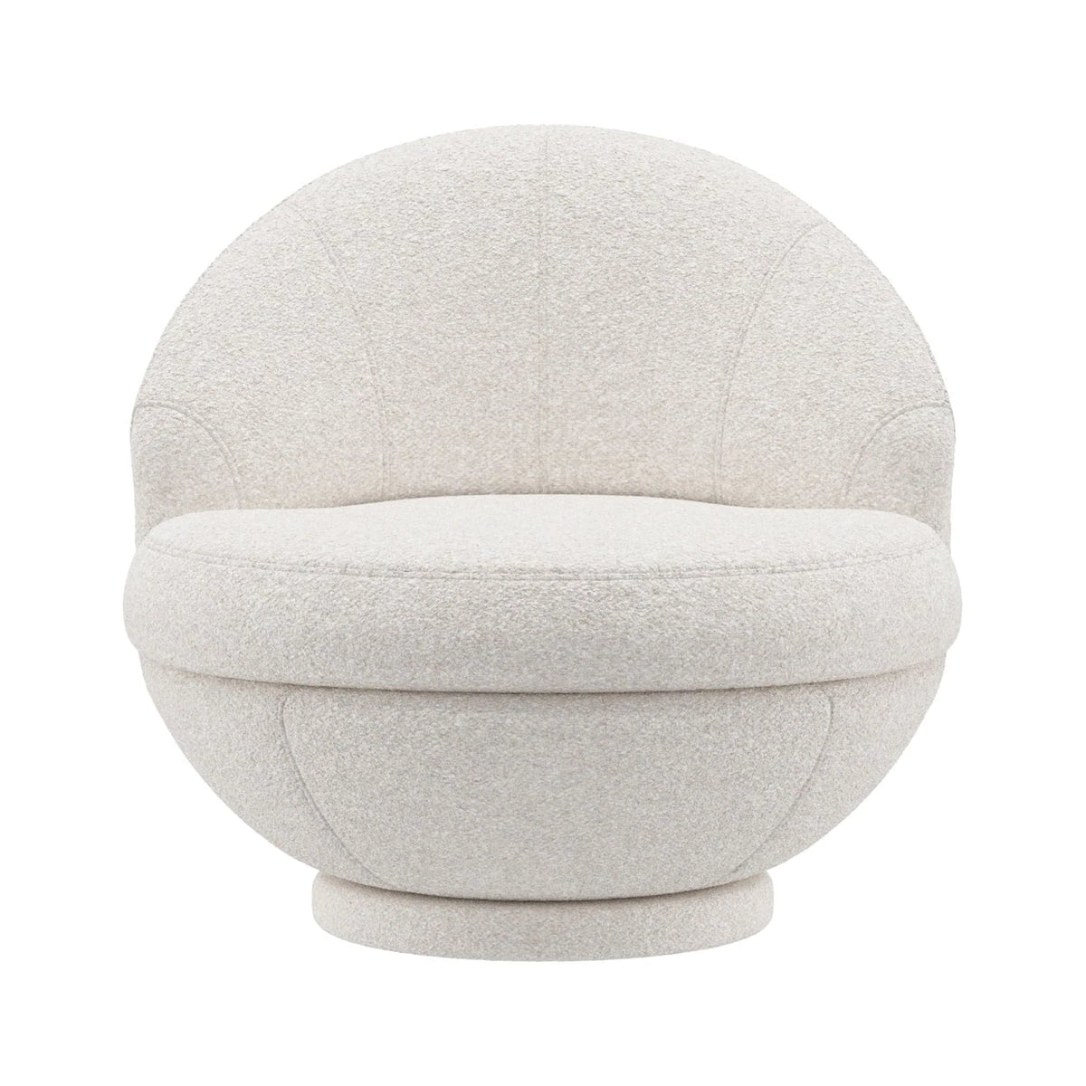Hillsdale Boulder Upholstered Swivel Storage Chair, Ash White