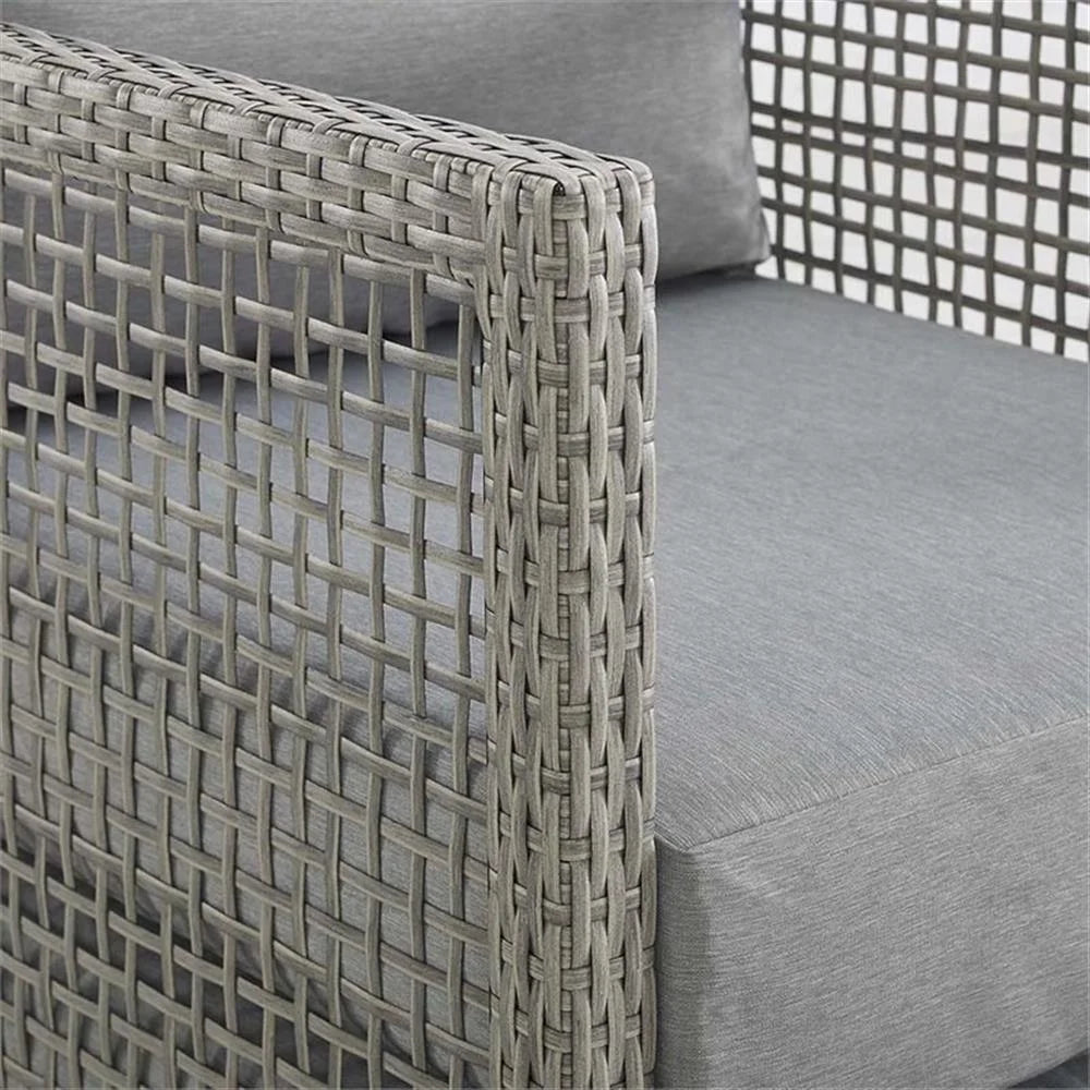 Afuera Living Wicker Patio Loveseat, Gray - 52in W x 32in D
