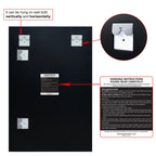 Frameless Beveled Prism Wall Mirror - Clear