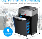 24-Sheet Cross-Cut Paper Shredder, 40-Minute Continuous Run Time, 9-Gallon Basket, P-4 Security